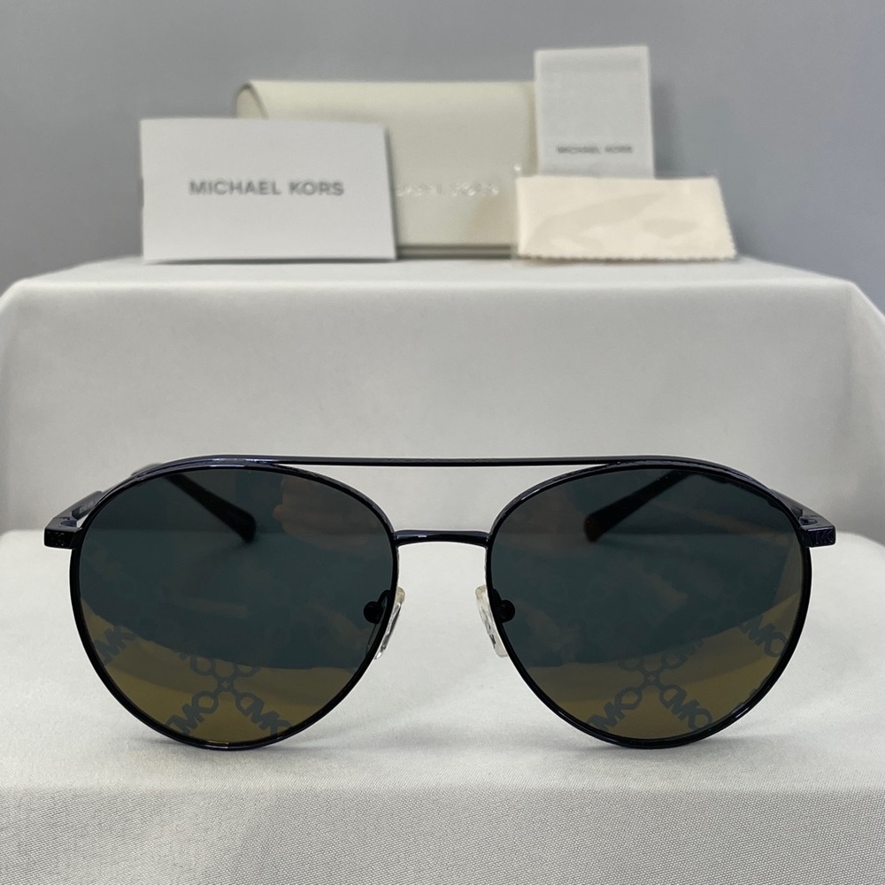 Michael Kors MK1138 Arches Metallic Blue / Yellow Mirror Sunglasses Designer